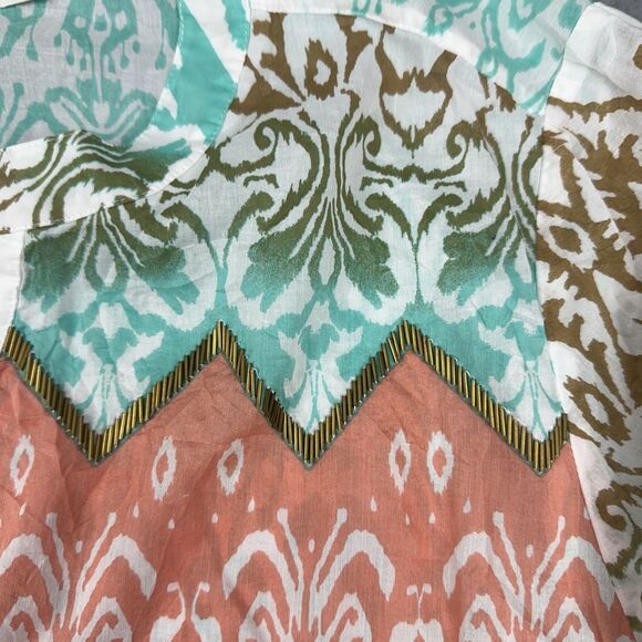 Chico’s Batik Beauty Norah Tunic Top Women’s Sz 4 XXL Beaded Embroidered Tribal - Picture 6 of 11